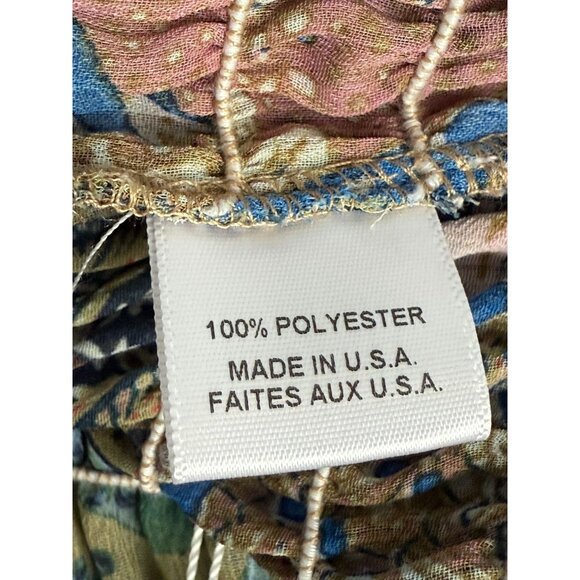 MISA Los Angeles Roksana‎ Bandeau Chiffon Top S Blues & Pinks - Picture 8 of 10